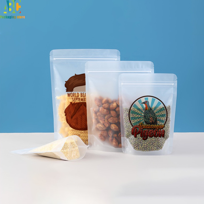 Coffee Tea Logo - Matte Standing Zipper Plastic Packaging, Customized