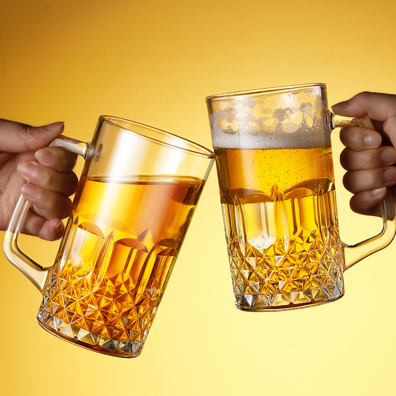 Mug Tea Coffee - 600ml/1000ml Beer Glass with Handle Classic