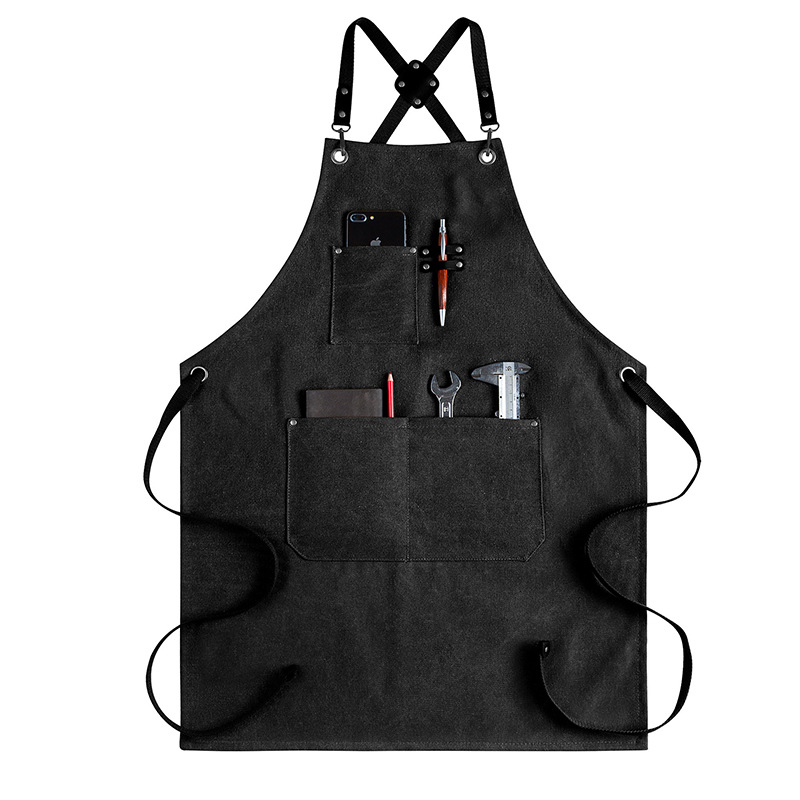 Coffee Tea Logo - Thick canvas apron Milk tea coffee