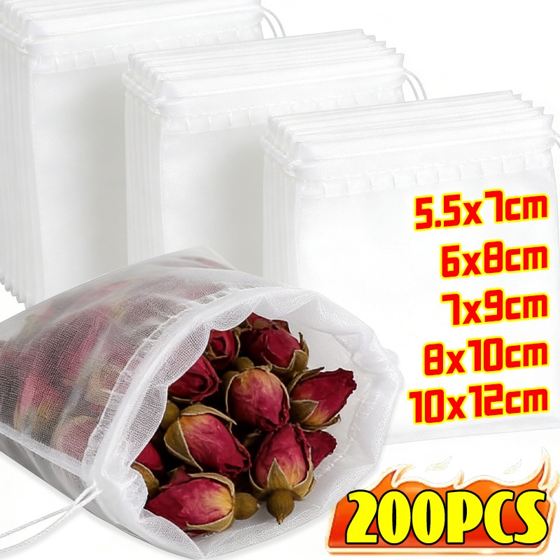Coffee Leaves Tea - 200/50Pcs Nylon Tea Bags Small Empty