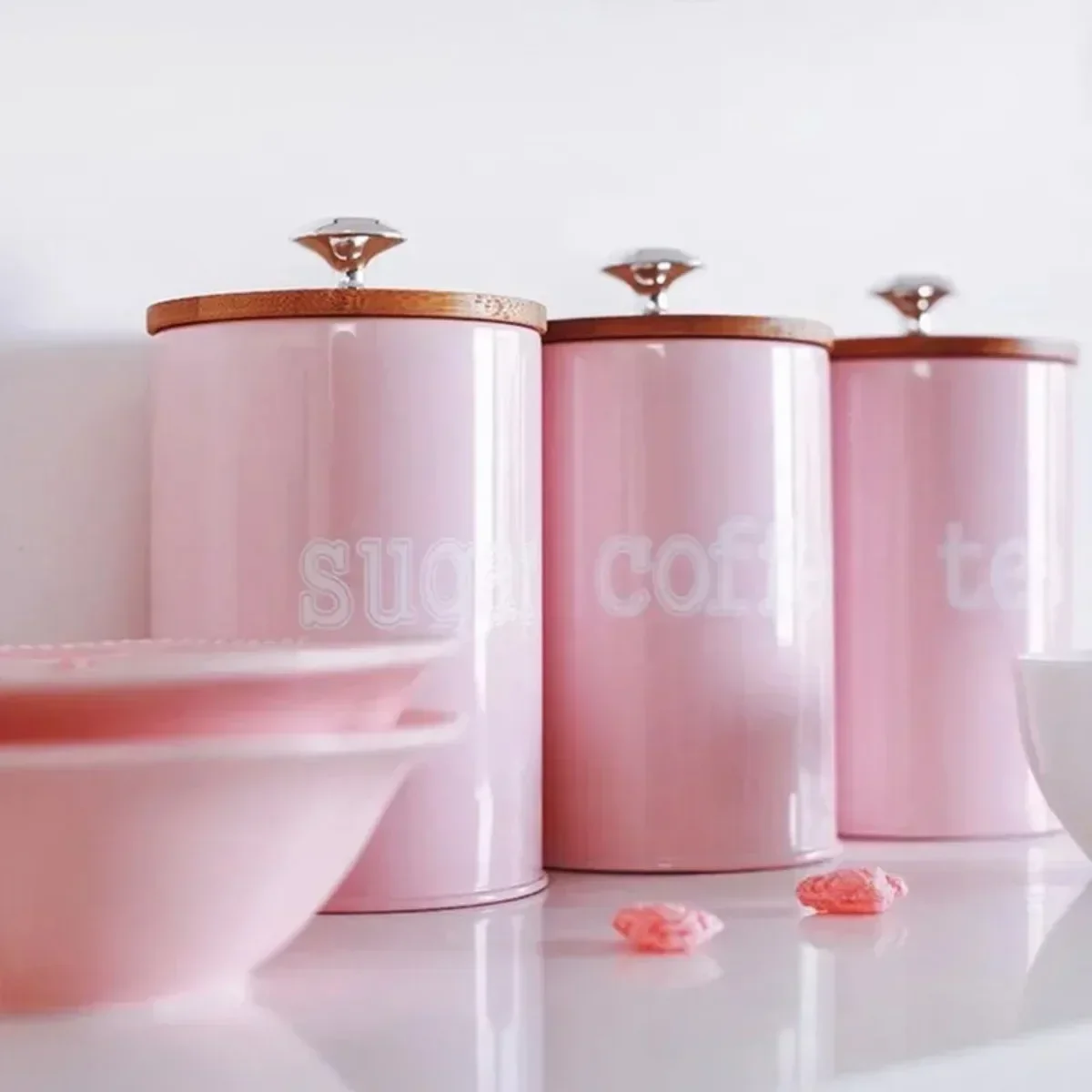 Coffee Tea Jar Set - 3Pcs/Set Tea Coffee Sugar Storage Spice