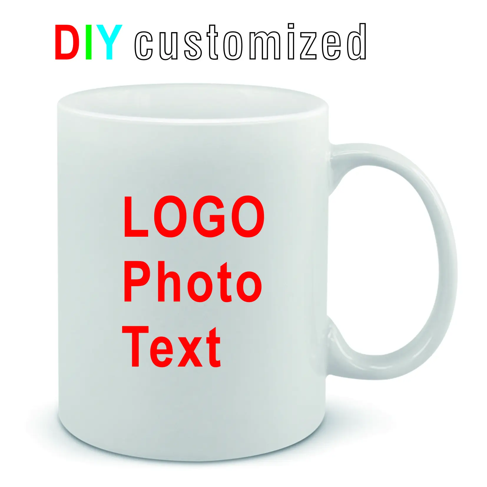 DIY Customized mugs 350ML 12oz - Coffee Tea Logo avaliação e preço