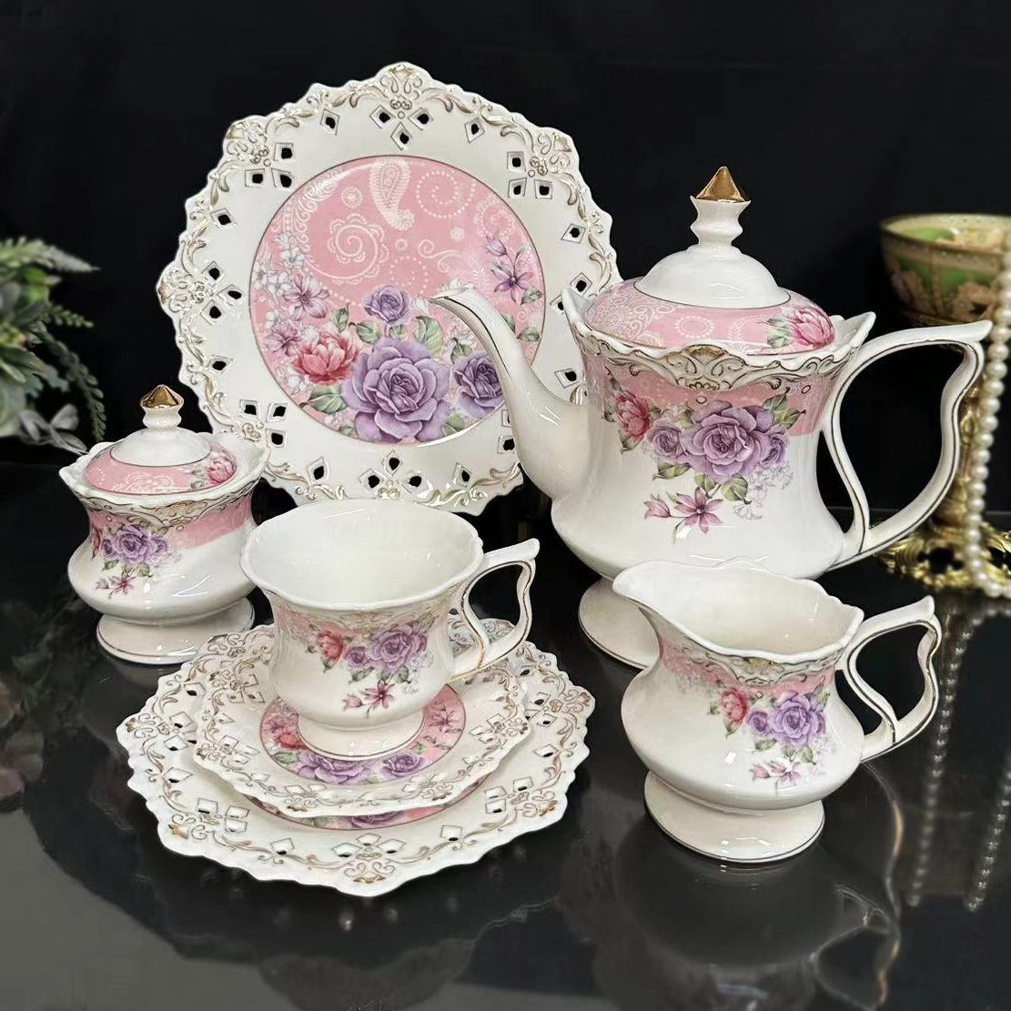 Palace style afternoon tea cof - Coffee Tea Jar Set avaliação e preço