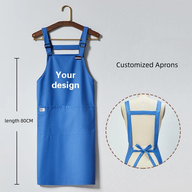 Korean Apron Custom Logo Flora - Coffee Tea Logo avaliação e preço