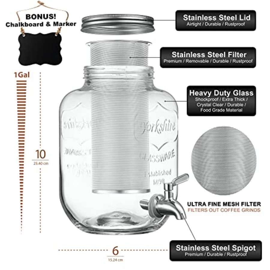 1 Gallon Cold Brew Coffee Make - Cold Brew Jar avaliação e preço