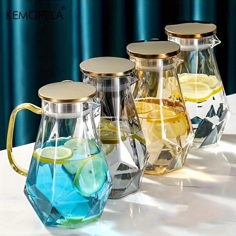 1PCS Diamond Texture Glass Tea - Cold Brew Jar avaliação e preço