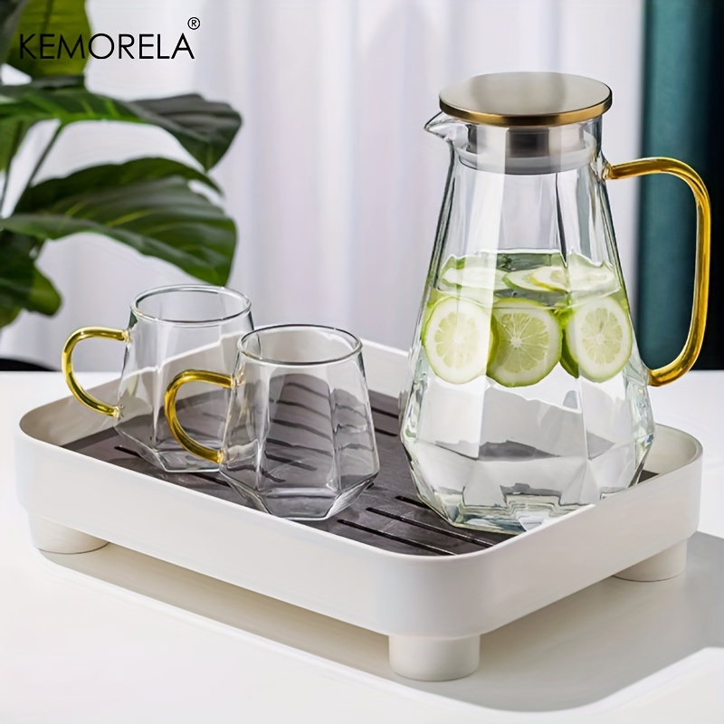 1PCS Diamond Texture Glass Tea - Cold Brew Jar avaliação e preço