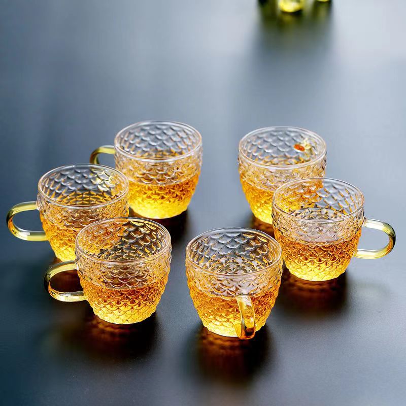 Glass Tea Cups small Cups Home - Coffee Tea Stand avaliação e preço
