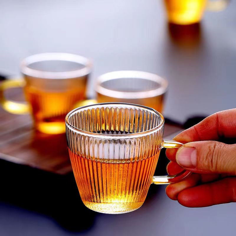 Glass Tea Cups small Cups Home - Coffee Tea Stand avaliação e preço
