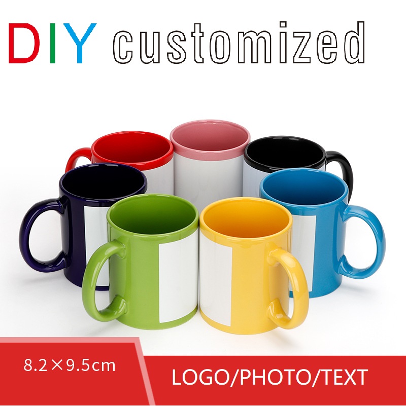 Black Cup DIY LOGO Ceramic 350 - Coffee Tea Logo avaliação e preço