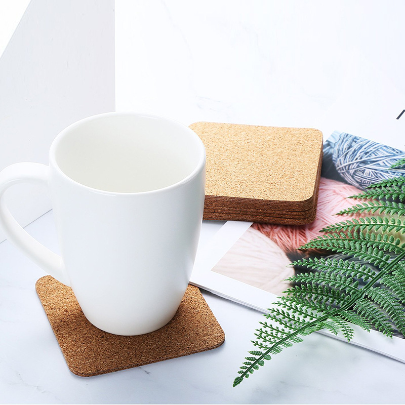 4 Pcs Cork Coaster for Drink,  - Coffee Tea Or avaliação e preço