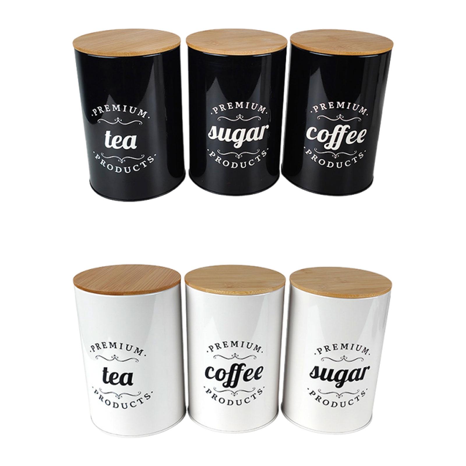 Tinplate Coffee Tea Sugar Stor - Coffee Tea Jar Set avaliação e preço