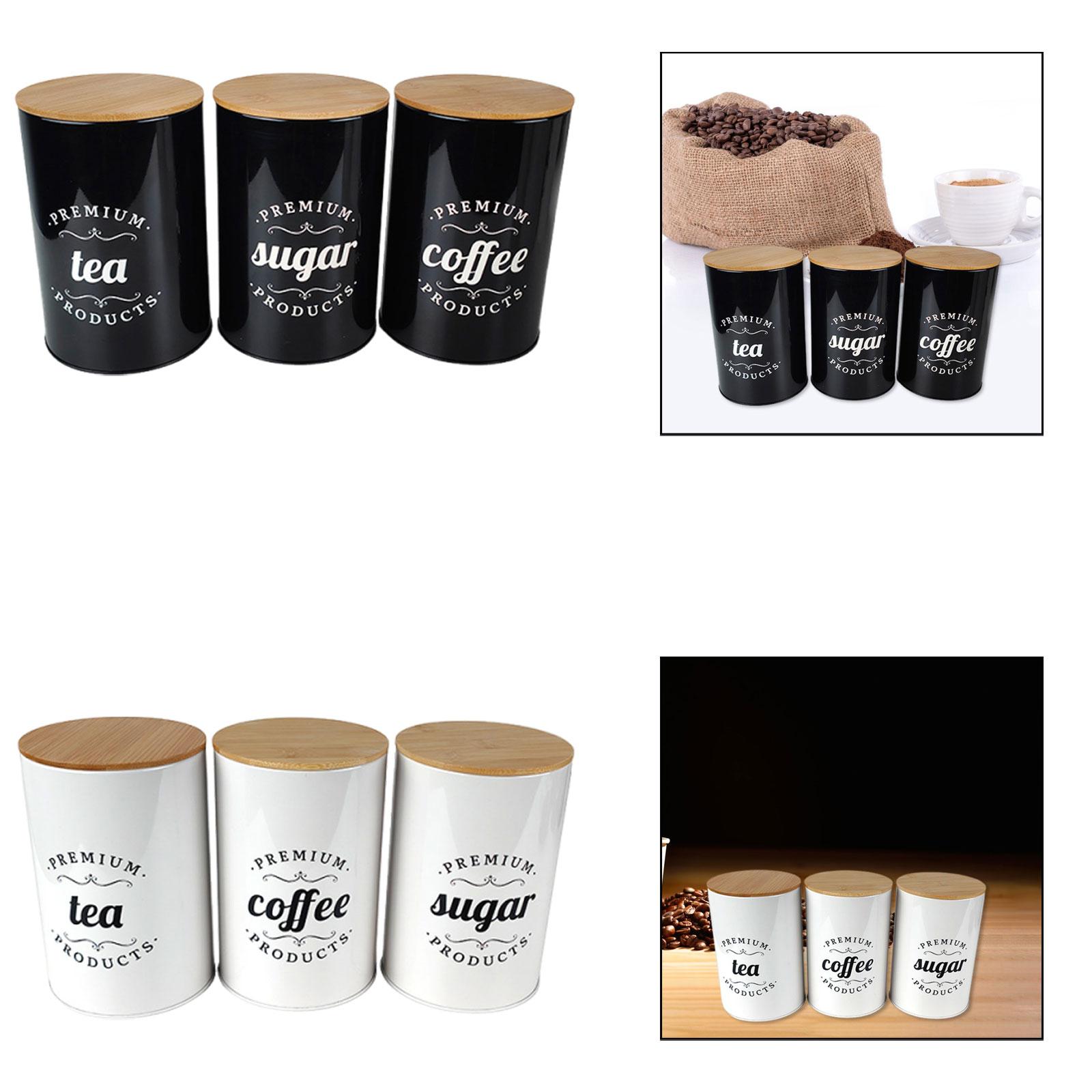 Tinplate Coffee Tea Sugar Stor - Coffee Tea Jar Set avaliação e preço