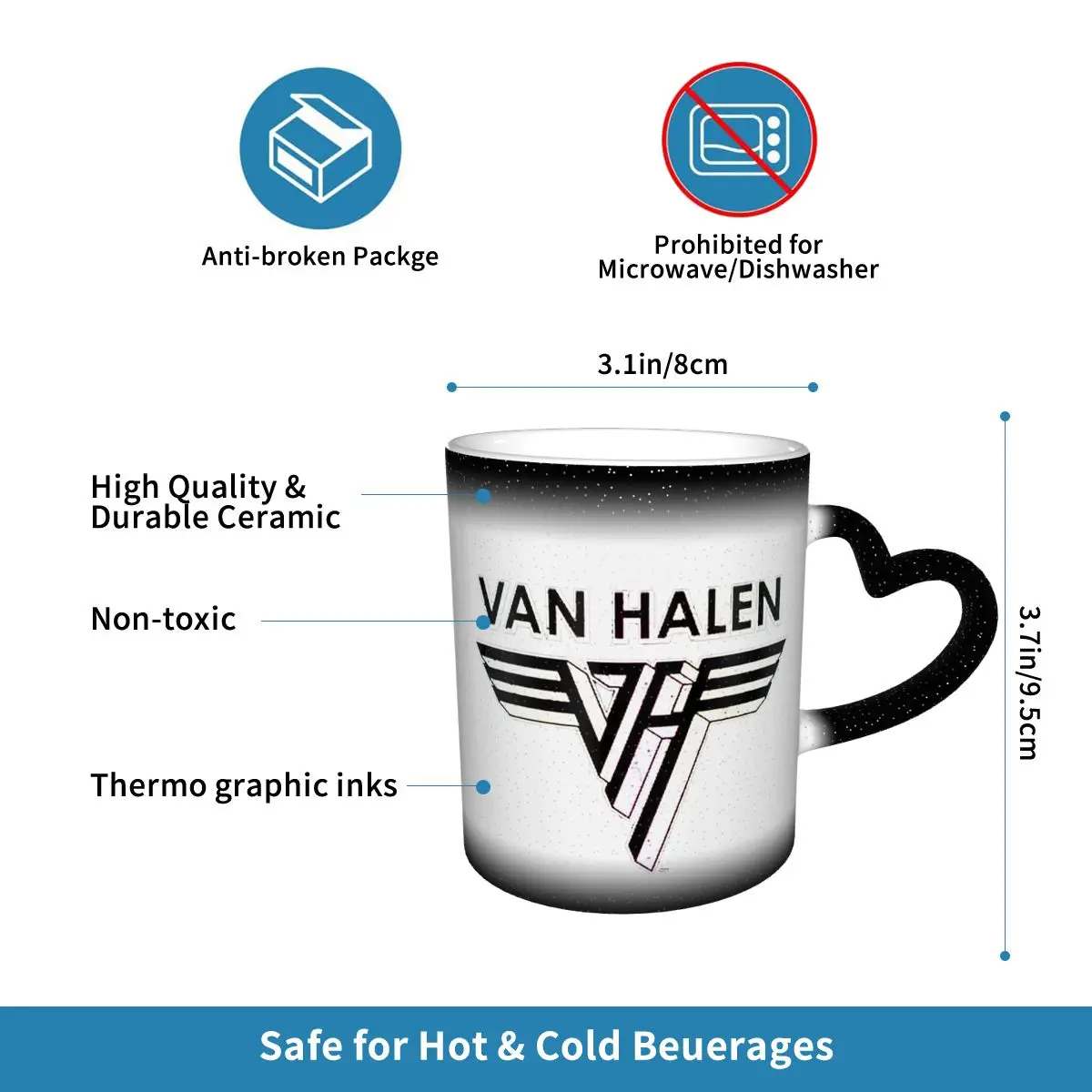 Van Halen 5150 Logo Mug Funny  - Coffee Tea Van avaliação e preço