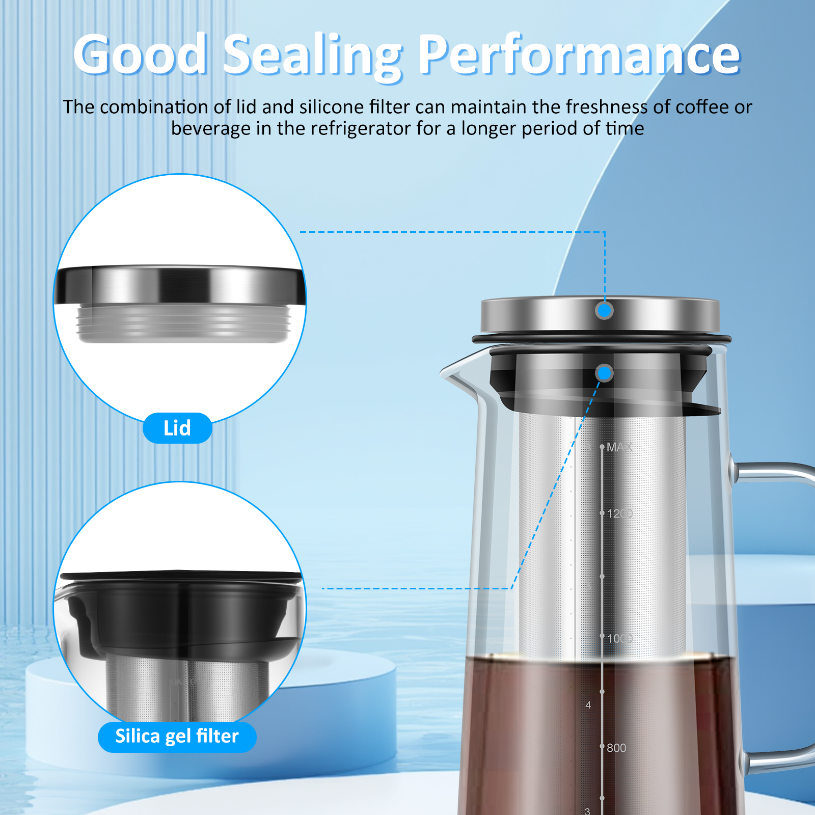 Coffee Pitcher Airtight Cold B - Cold Brew Jar avaliação e preço