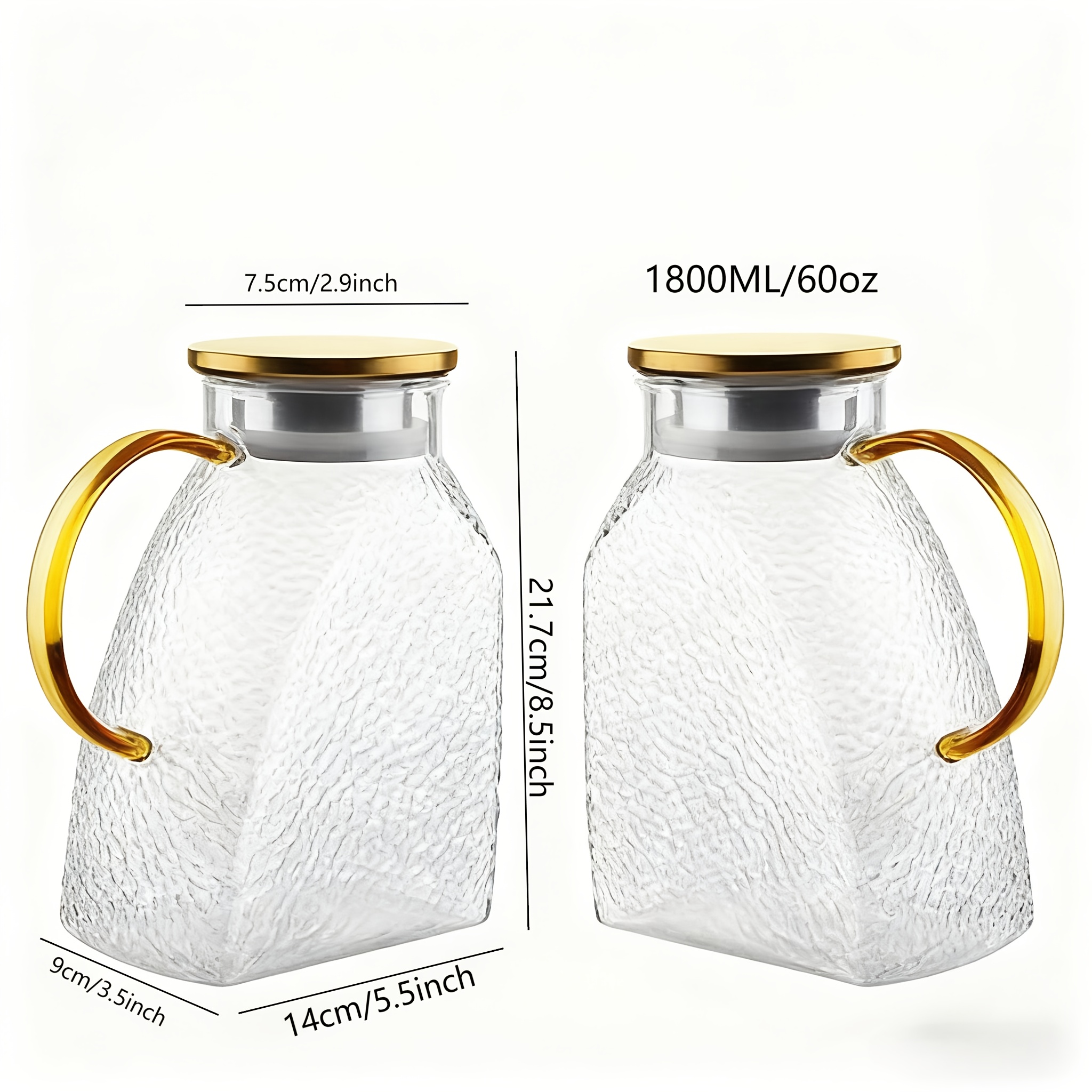 2pcs Glass Carafe with Lid And - Coffee Tea Equipment avaliação e preço