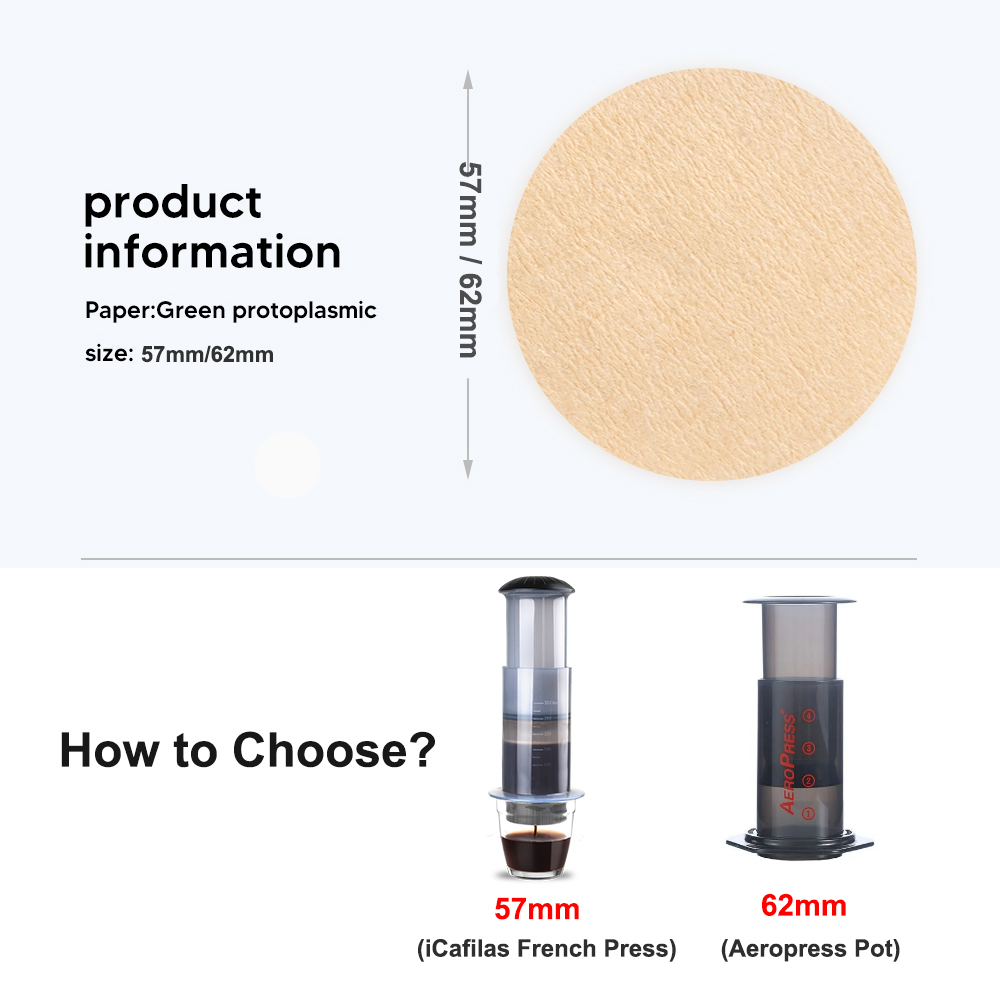 57mm/63mm Coffee Filter Paper  - Aeropress Coffee Maker avaliação e preço