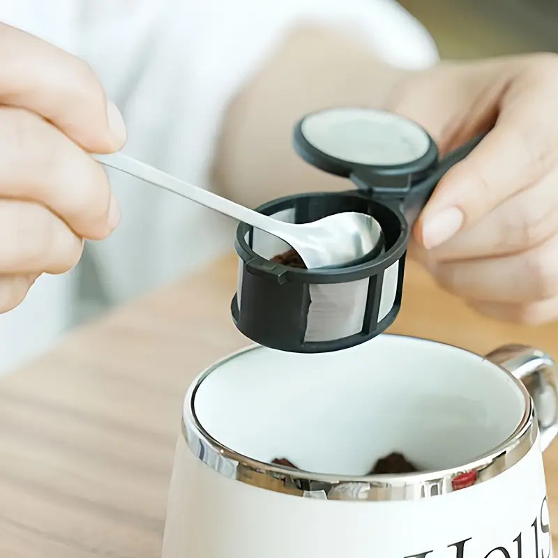 Coffee Filter Spoon Reusable C - Coffee Leaves Tea avaliação e preço