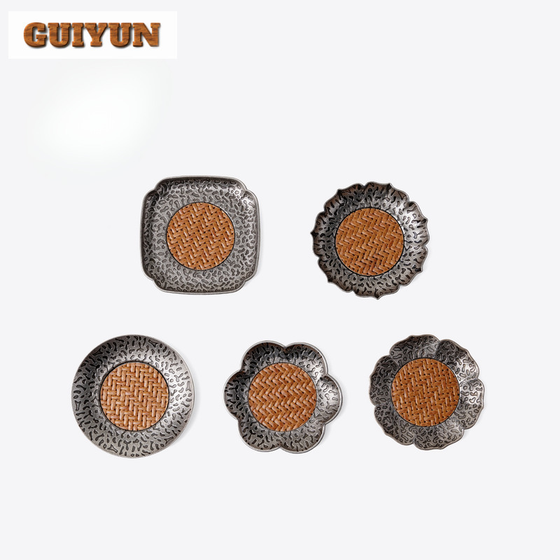 2pc/lot Alloy Rattan Mat Coast - Coffee Tea Stand avaliação e preço