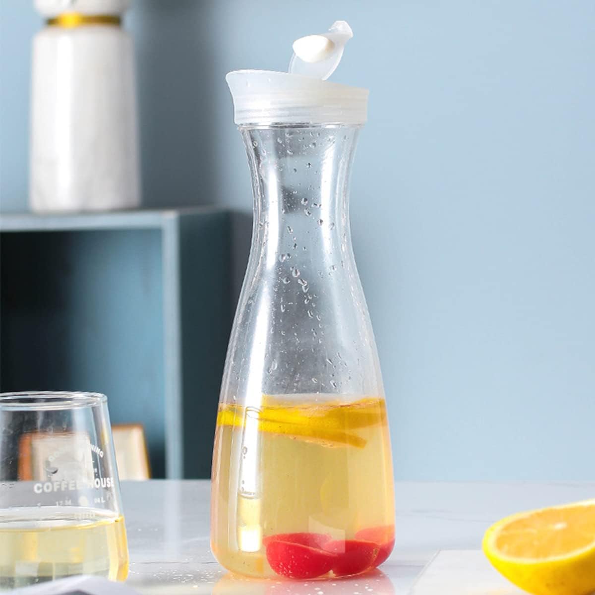 1pcsPitchers With Lid,Clear Pl - Coffee Tea Jar Set avaliação e preço