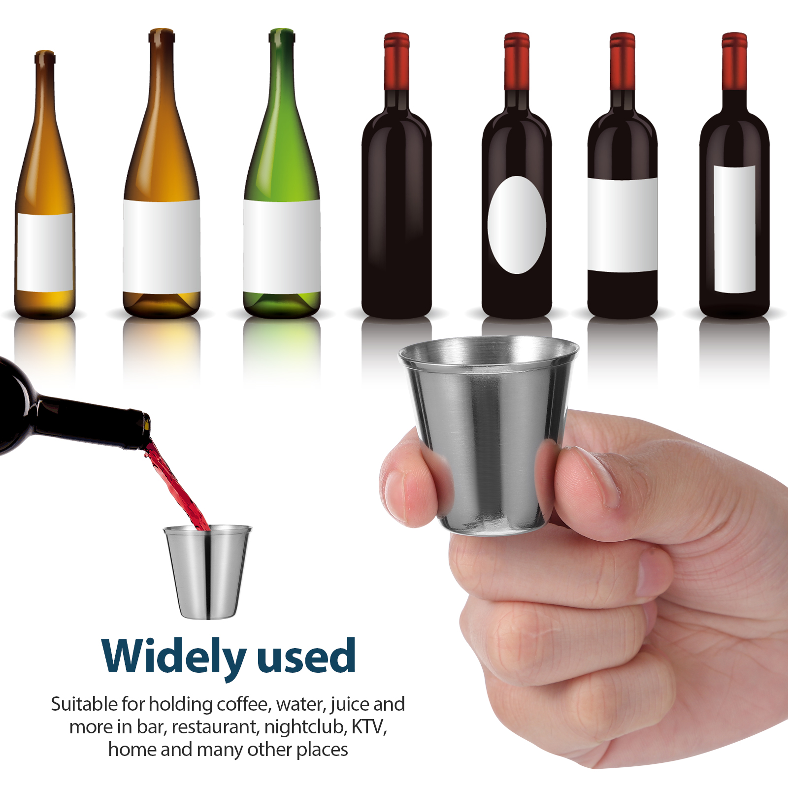 12pcs Stainless Steel Shot Cup - Coffee Tea Vodka avaliação e preço