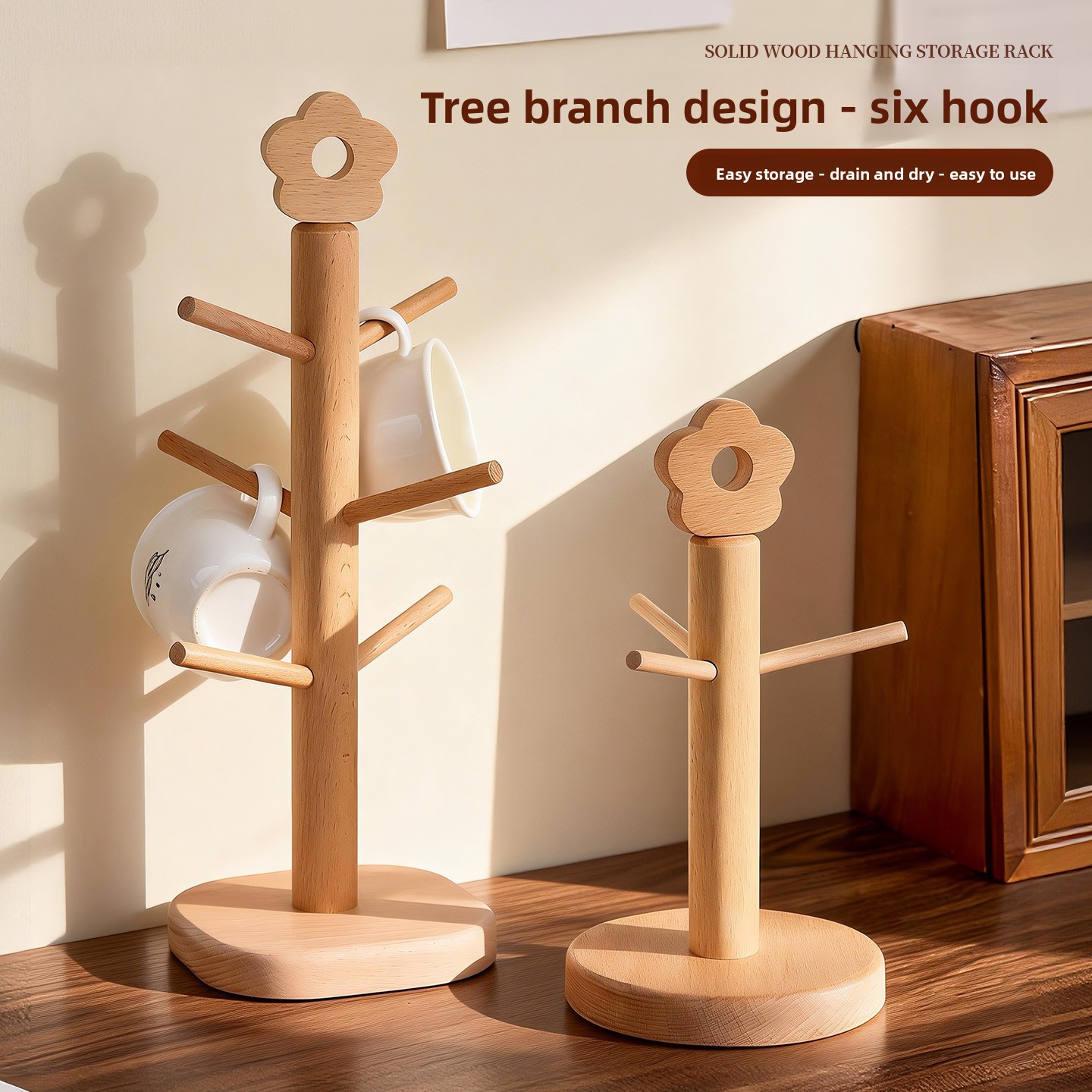 Real Wood Cup Holder Home Use  - Coffee Tea Stand avaliação e preço