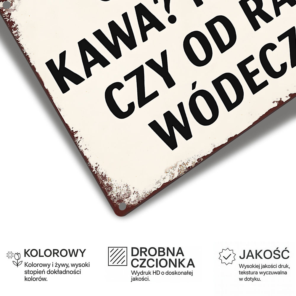 Vintage Metal Sign, Polish Fun - Coffee Tea Vodka avaliação e preço