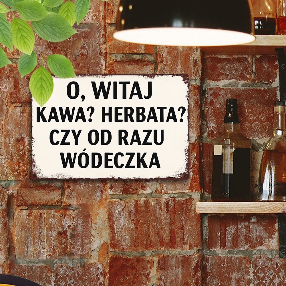 Vintage Metal Sign, Polish Fun - Coffee Tea Vodka avaliação e preço