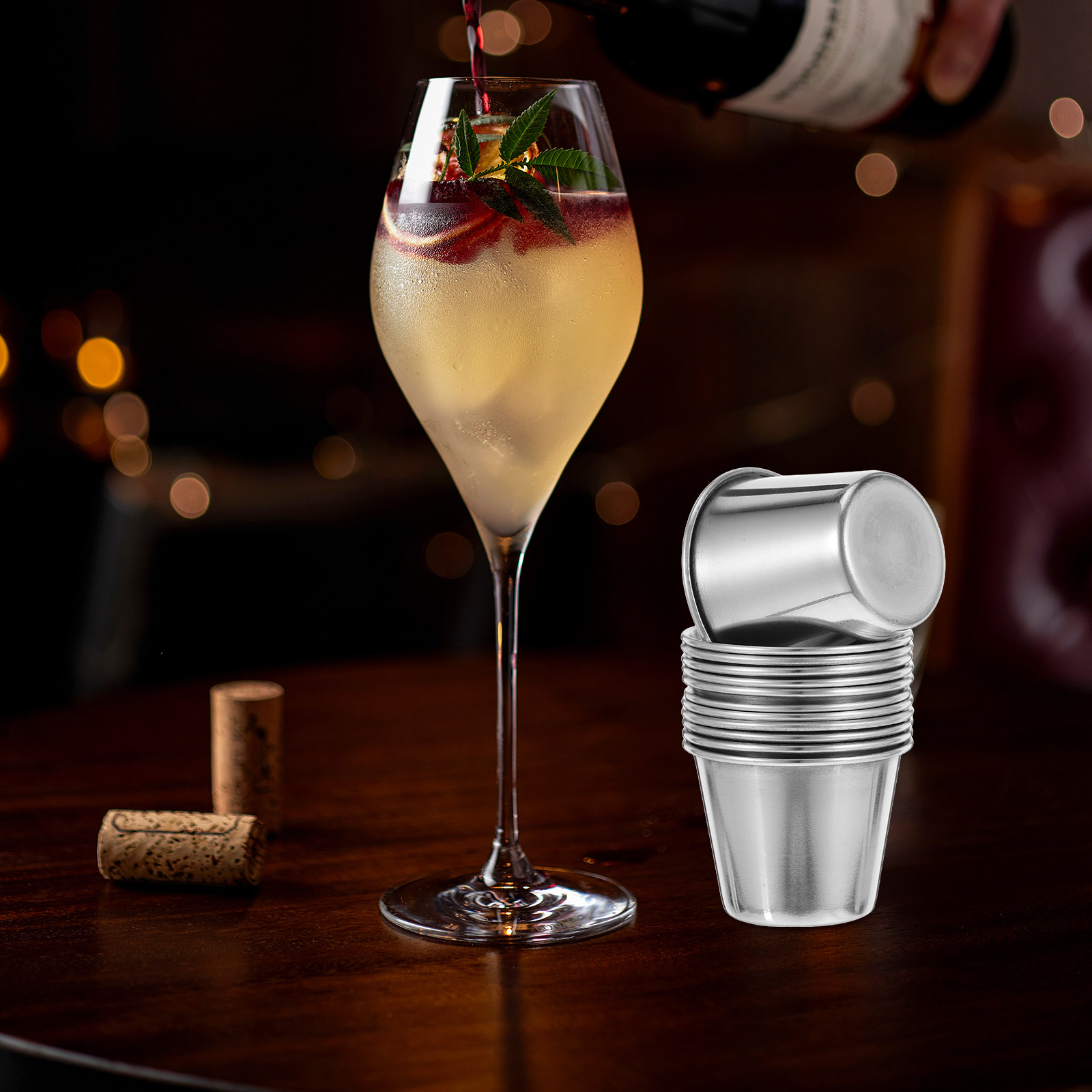 12Pcs Stainless Steel Liquor T - Coffee Tea Vodka avaliação e preço