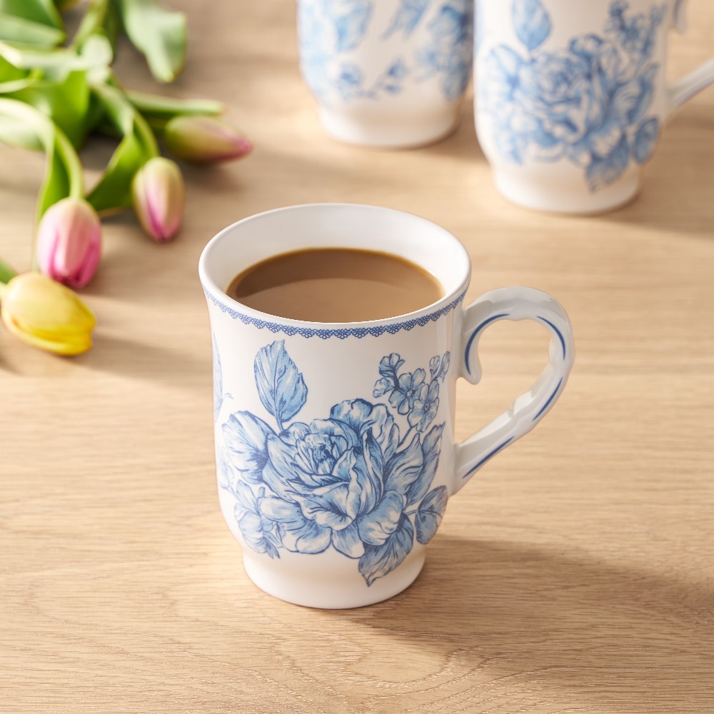 Elegant Blue Stoneware Coffee  - Coffee Tea Or avaliação e preço