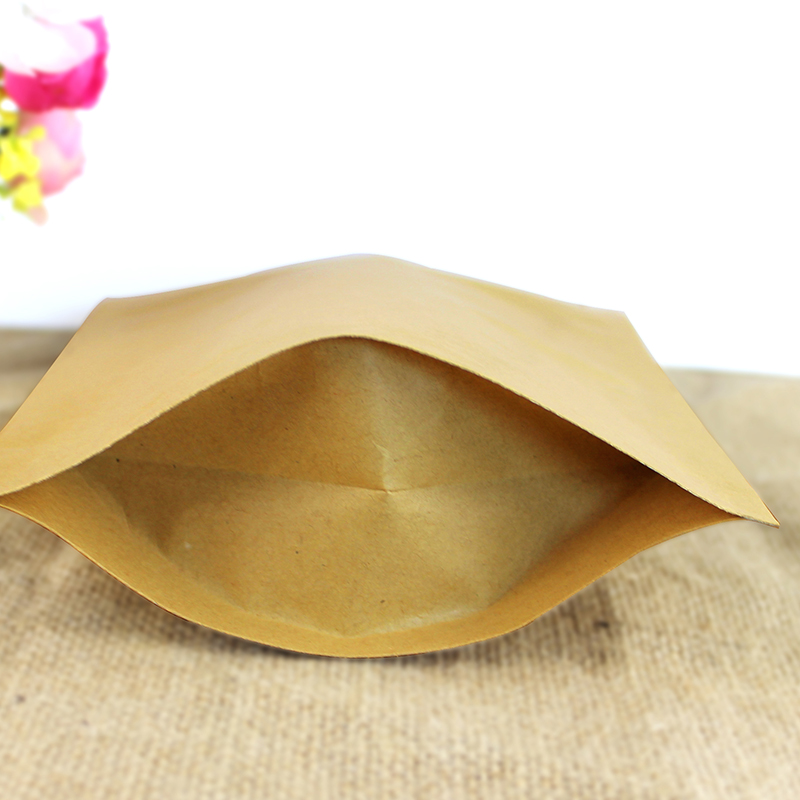 100PCS Stand-up Kraft Paper Fo - Coffee Tea Logo avaliação e preço