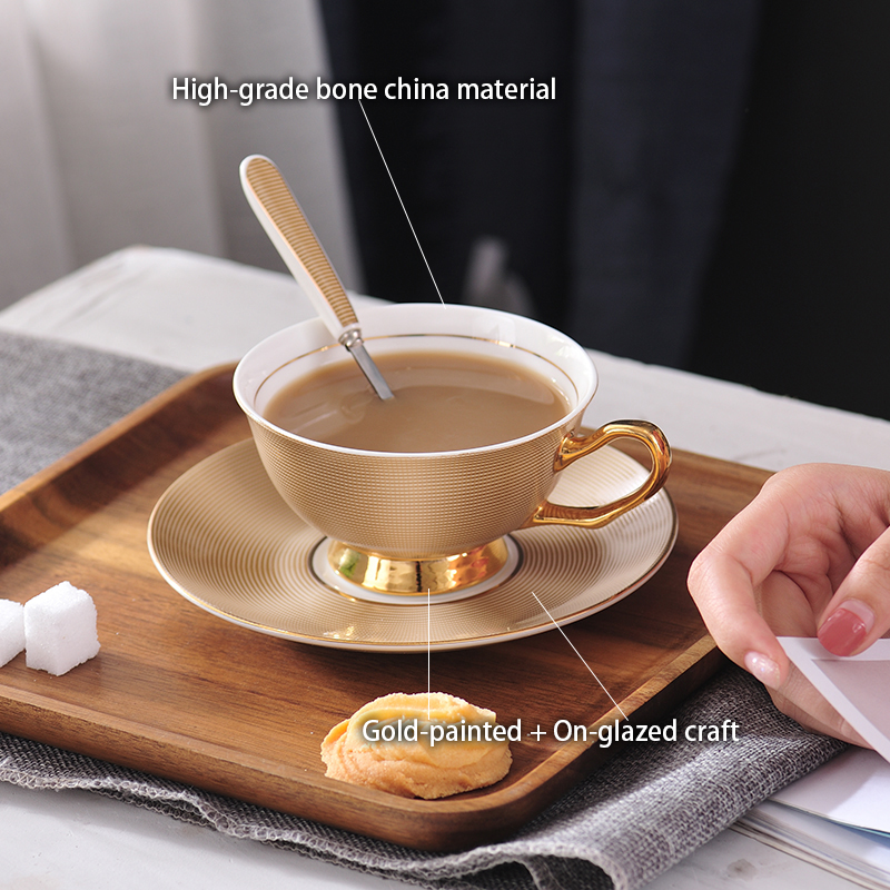 Luxury Gold Bone China Coffee  - Coffee Tea Jar Set avaliação e preço