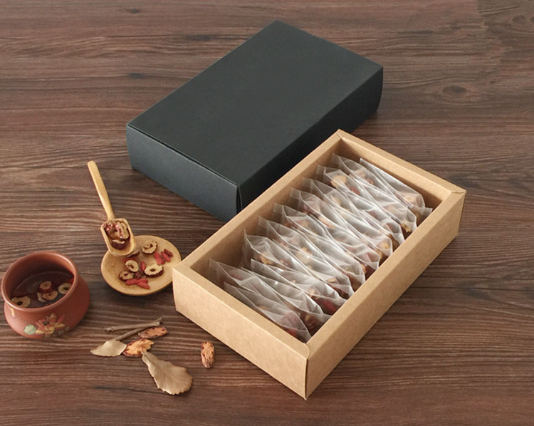20PCS 350gsm Drawer Kraft Blac - Coffee Tea Logo avaliação e preço
