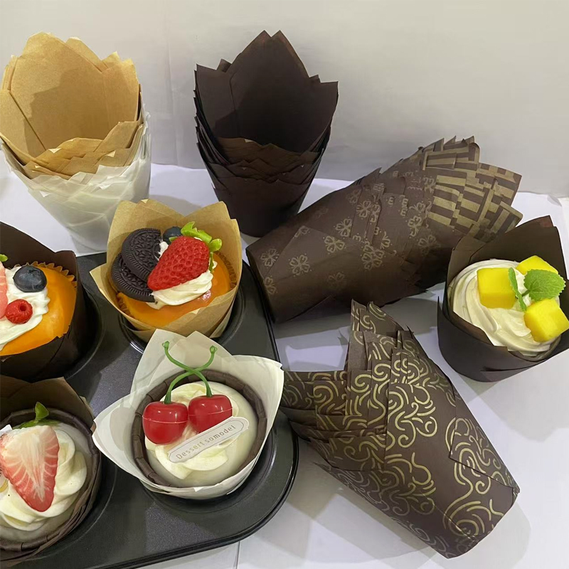 50Pcs/100Pcs/200Pcs Tulip Cake - Mug Tea Coffee avaliação e preço