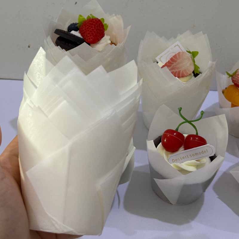 50Pcs/100Pcs/200Pcs Tulip Cake - Mug Tea Coffee avaliação e preço