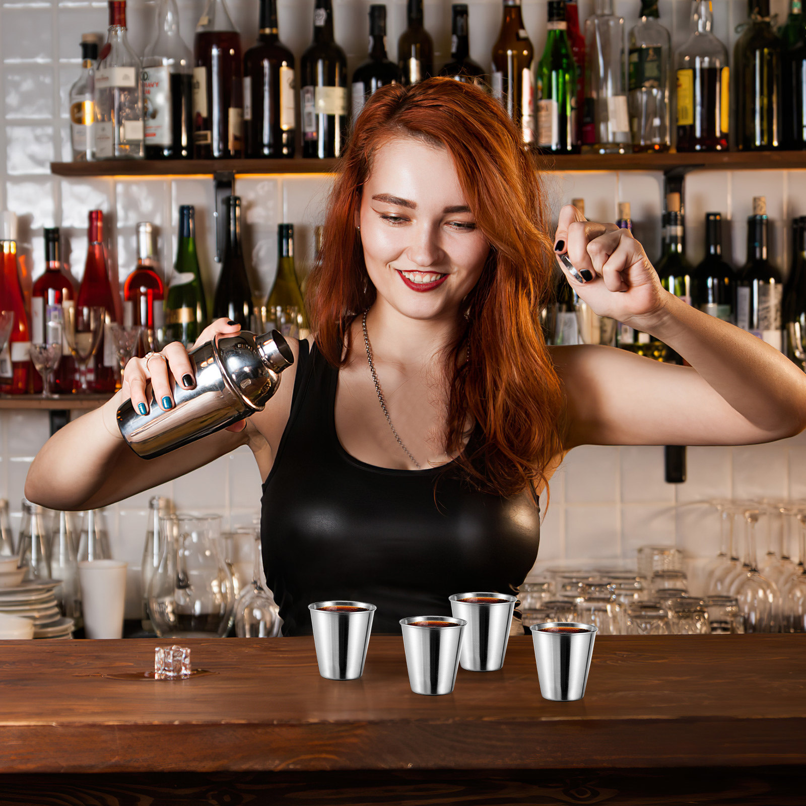 12Pcs Stainless Steel Shot Cup - Coffee Tea Vodka avaliação e preço