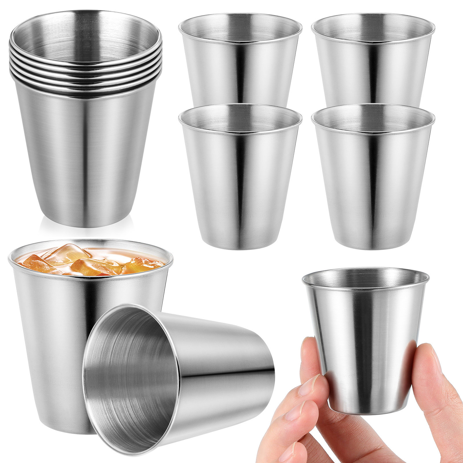 12Pcs Stainless Steel Shot Cup - Coffee Tea Vodka avaliação e preço