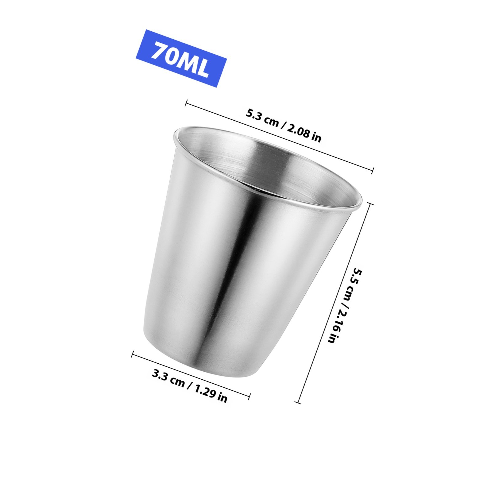 12Pcs Stainless Steel Shot Cup - Coffee Tea Vodka avaliação e preço