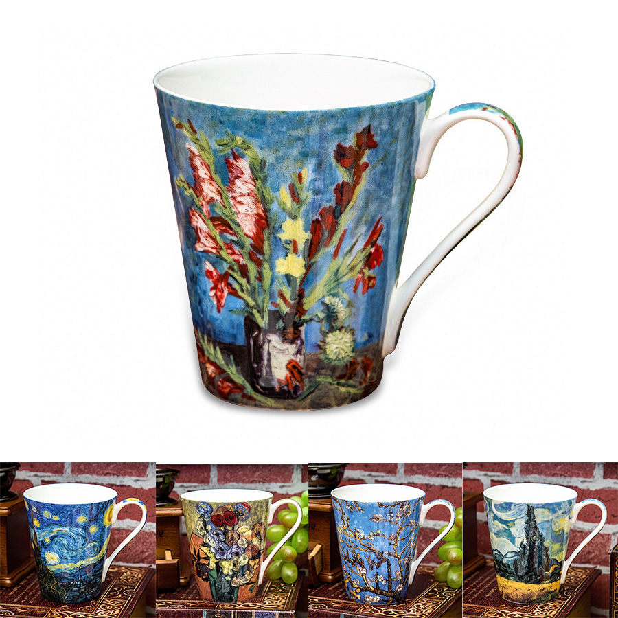 5 Pcs Set Bone China Van Gogh  - Coffee Tea Van avaliação e preço
