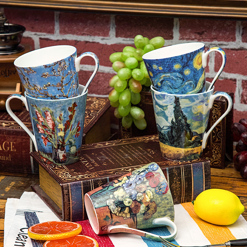 5 Pcs Set Bone China Van Gogh  - Coffee Tea Van avaliação e preço