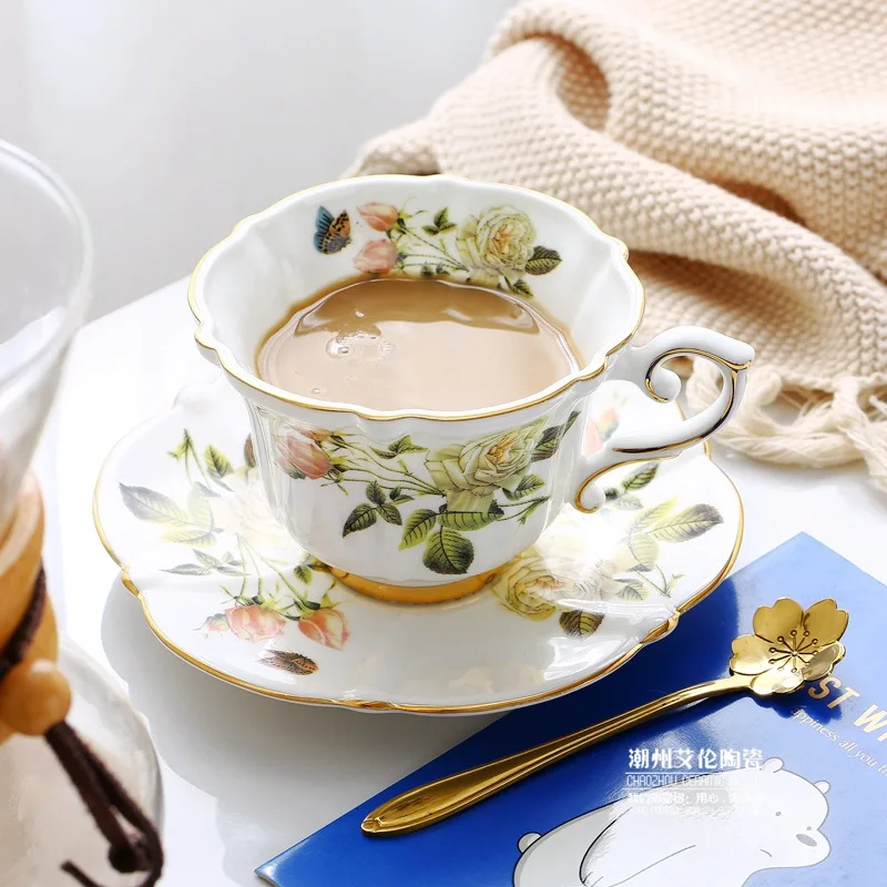 Bone China Coffee Set Camellia - Coffee Tea Jar Set avaliação e preço