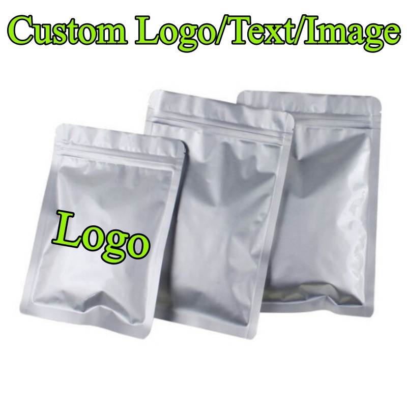 100PCS Flat Aluminum Foil Zipl - Coffee Tea Logo avaliação e preço