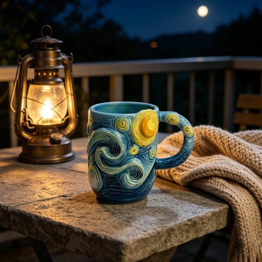 Starry Night 3D Coffee Mug,Art - Coffee Tea Van avaliação e preço