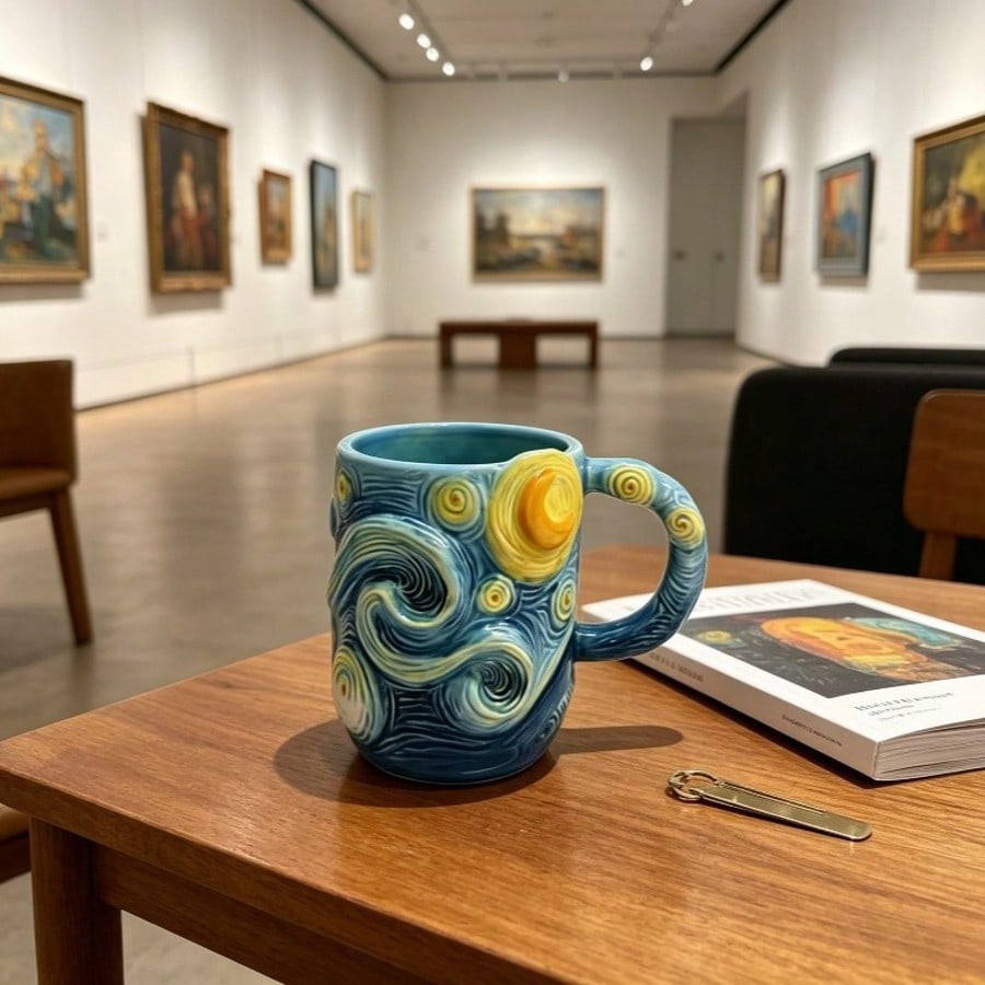 Starry Night 3D Coffee Mug,Art - Coffee Tea Van avaliação e preço