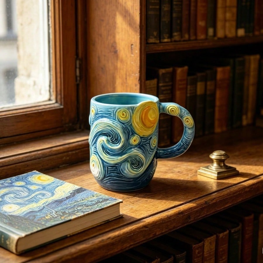 Starry Night 3D Coffee Mug,Art - Coffee Tea Van avaliação e preço