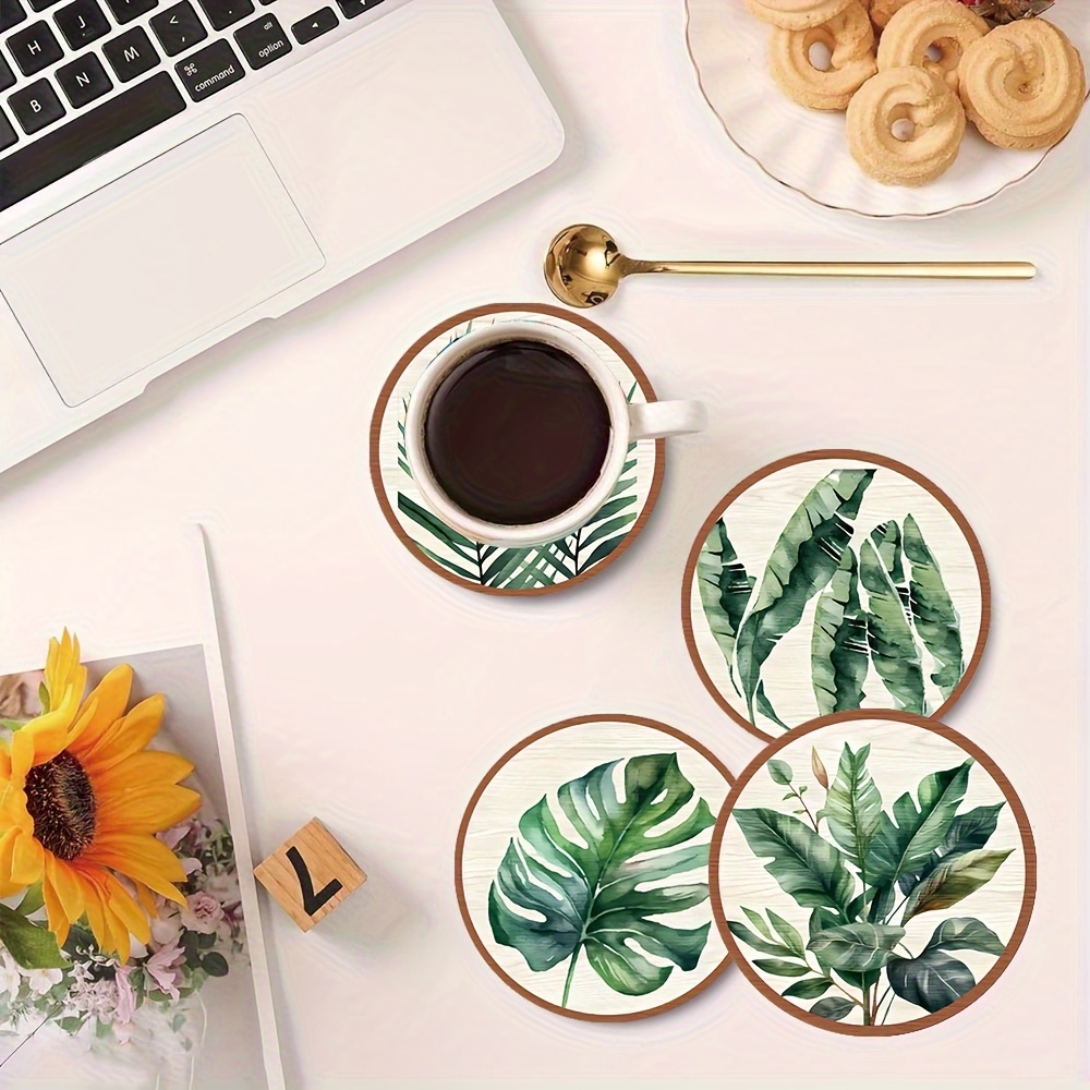 2D Flat 5pcs Tropical Plant gr - Coffee Leaves Tea avaliação e preço