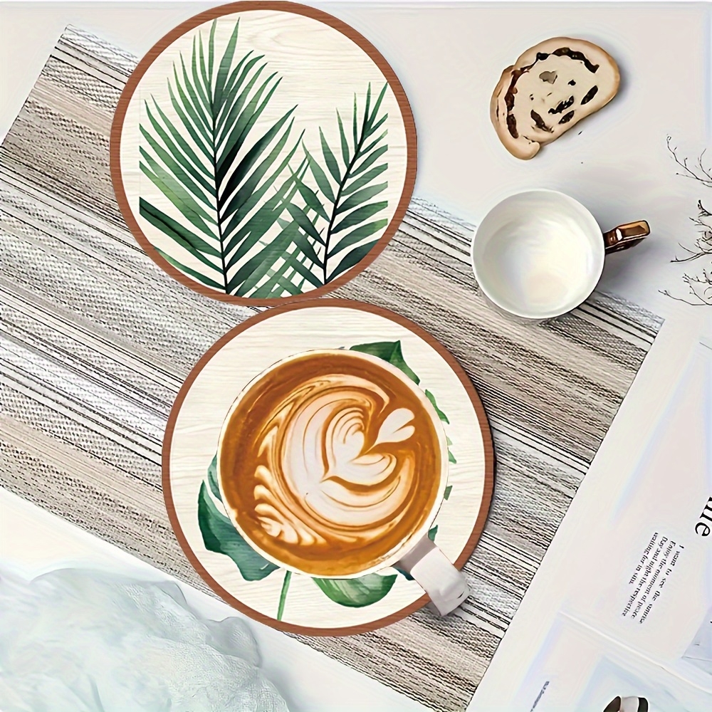 2D Flat 5pcs Tropical Plant gr - Coffee Leaves Tea avaliação e preço