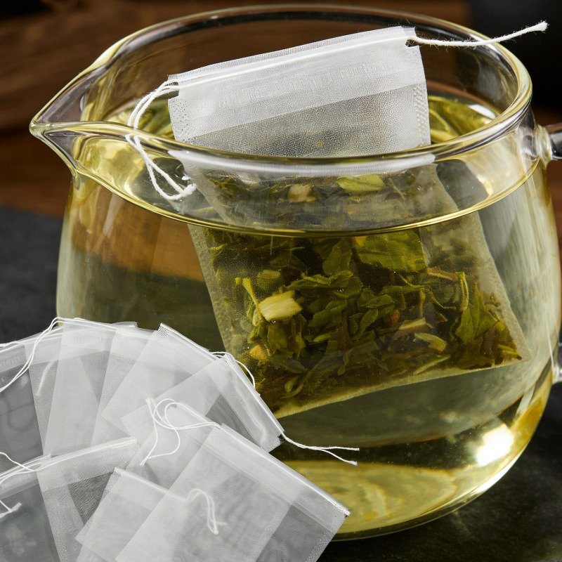 200/50Pcs Nylon Tea Bags Small - Coffee Leaves Tea avaliação e preço