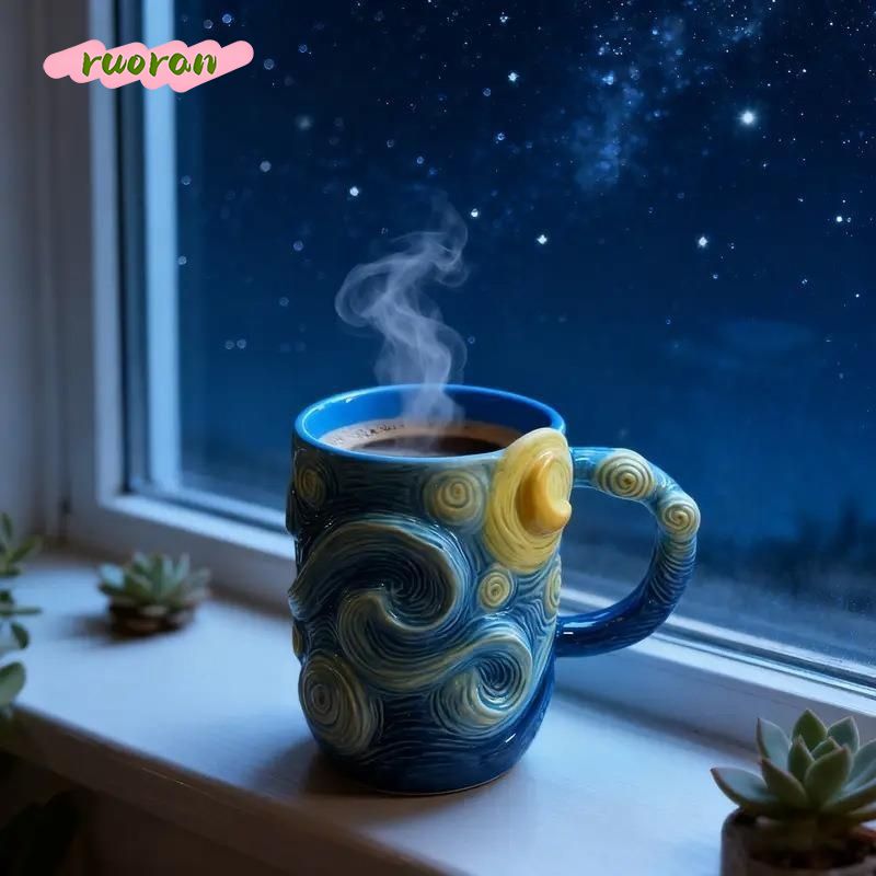 Van Gogh Starry Night Mug Crea - Coffee Tea Van avaliação e preço