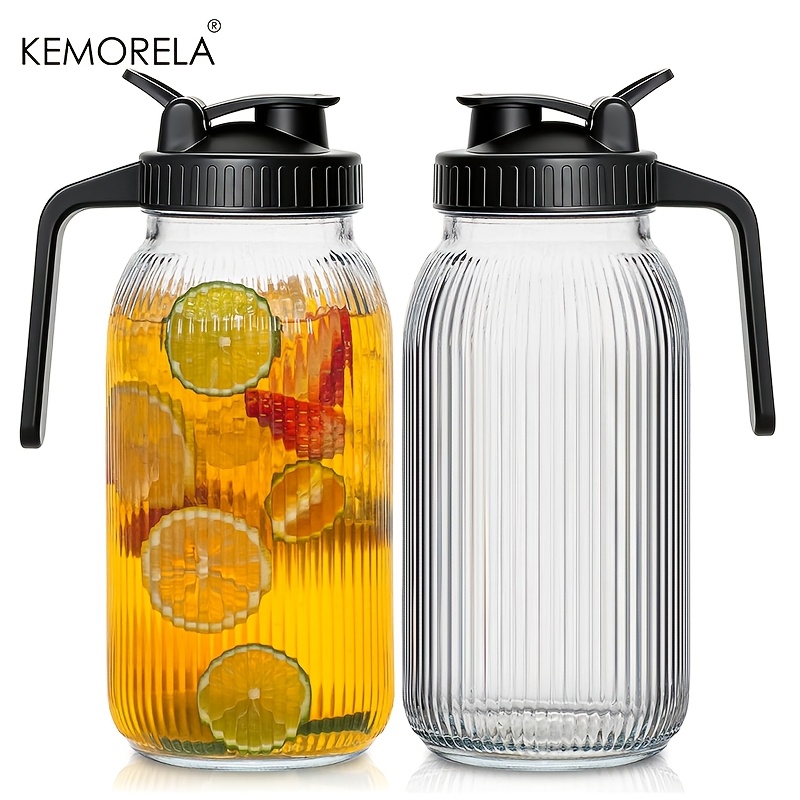 2PCS Glass Mason Jar Pitcher L - Cold Brew Jar avaliação e preço